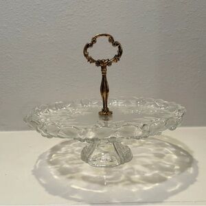Vintage Mikasa Carmen Center Hande Pedistal Serving Tray